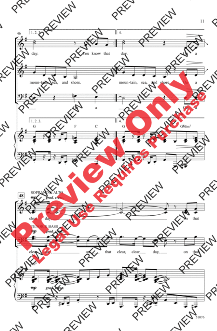 On a Clear Day On a Clear Day 4-Part scores gallery preview page 10