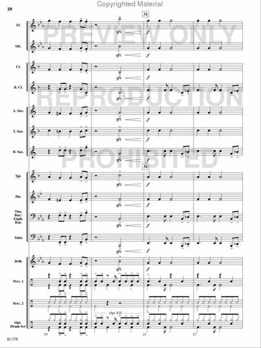 Jingle Bells Remixed Concert Band scores gallery preview page 9