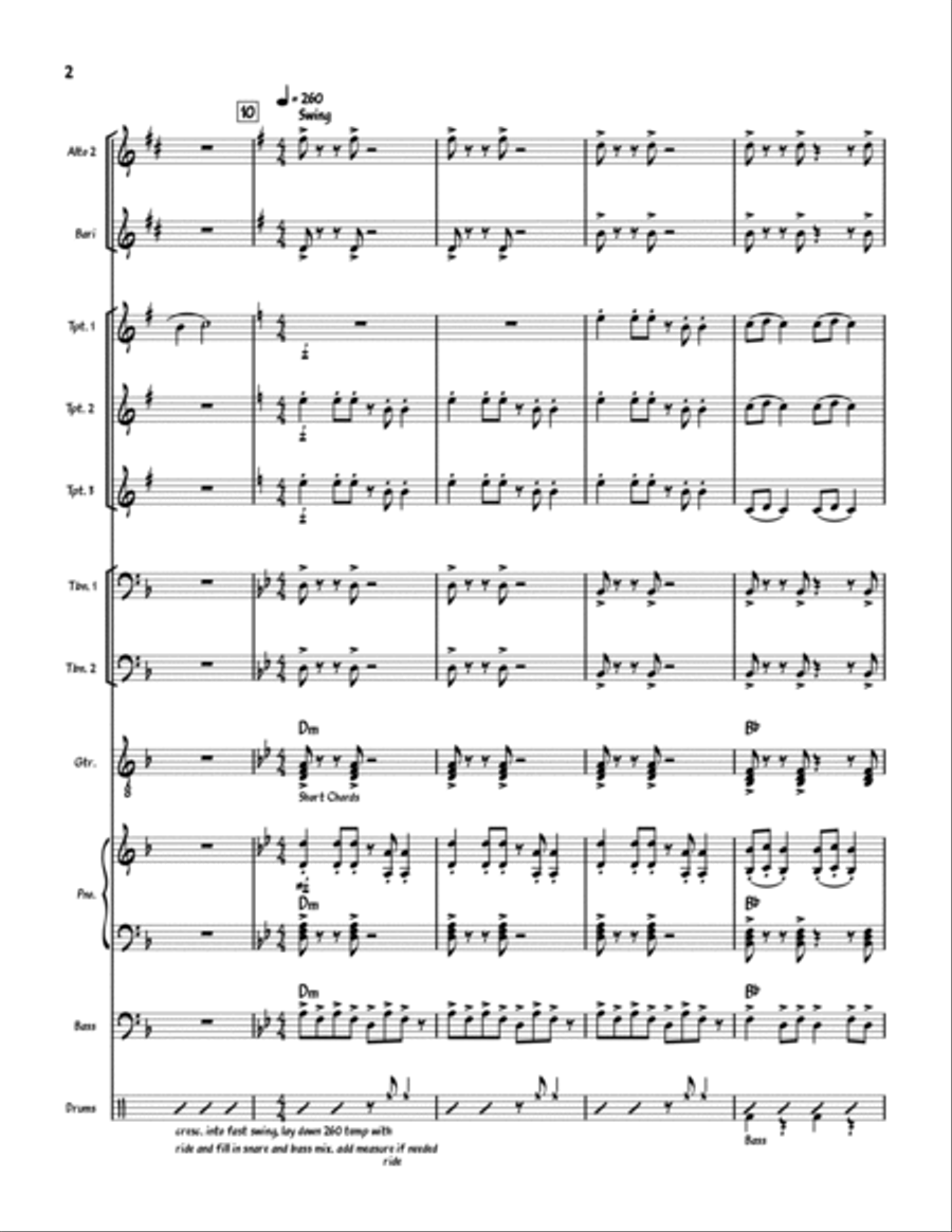 Badtameez Dil Jazz Ensemble scores gallery preview page 2
