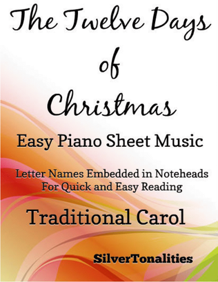 Book cover for The Twelve Days of Christmas Easy Piano Sheet Music
