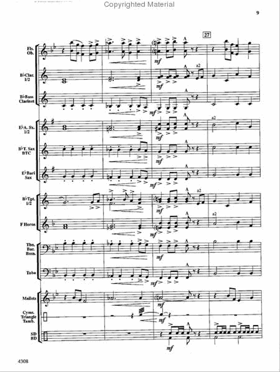 A Celebration Overture Concert Band scores gallery preview page 8