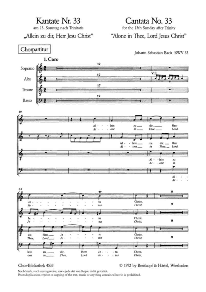 Cantata BWV 33 "Alone in Thee, Lord Jesus Christ"