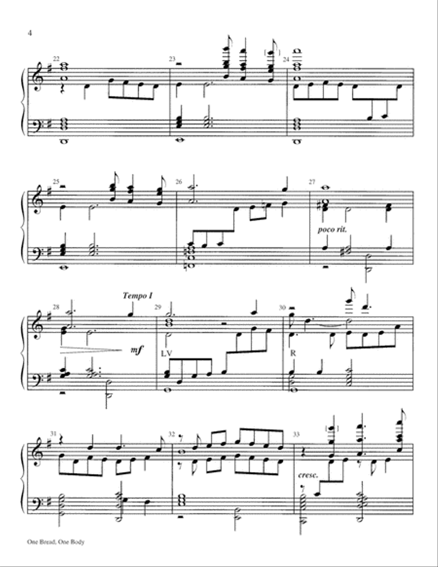 One Bread, One Body One Bread, One Body 5-Octaves scores gallery preview page 4