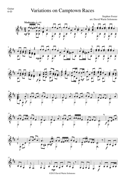 Variations on Camptown Races for cor anglais and guitar image number null