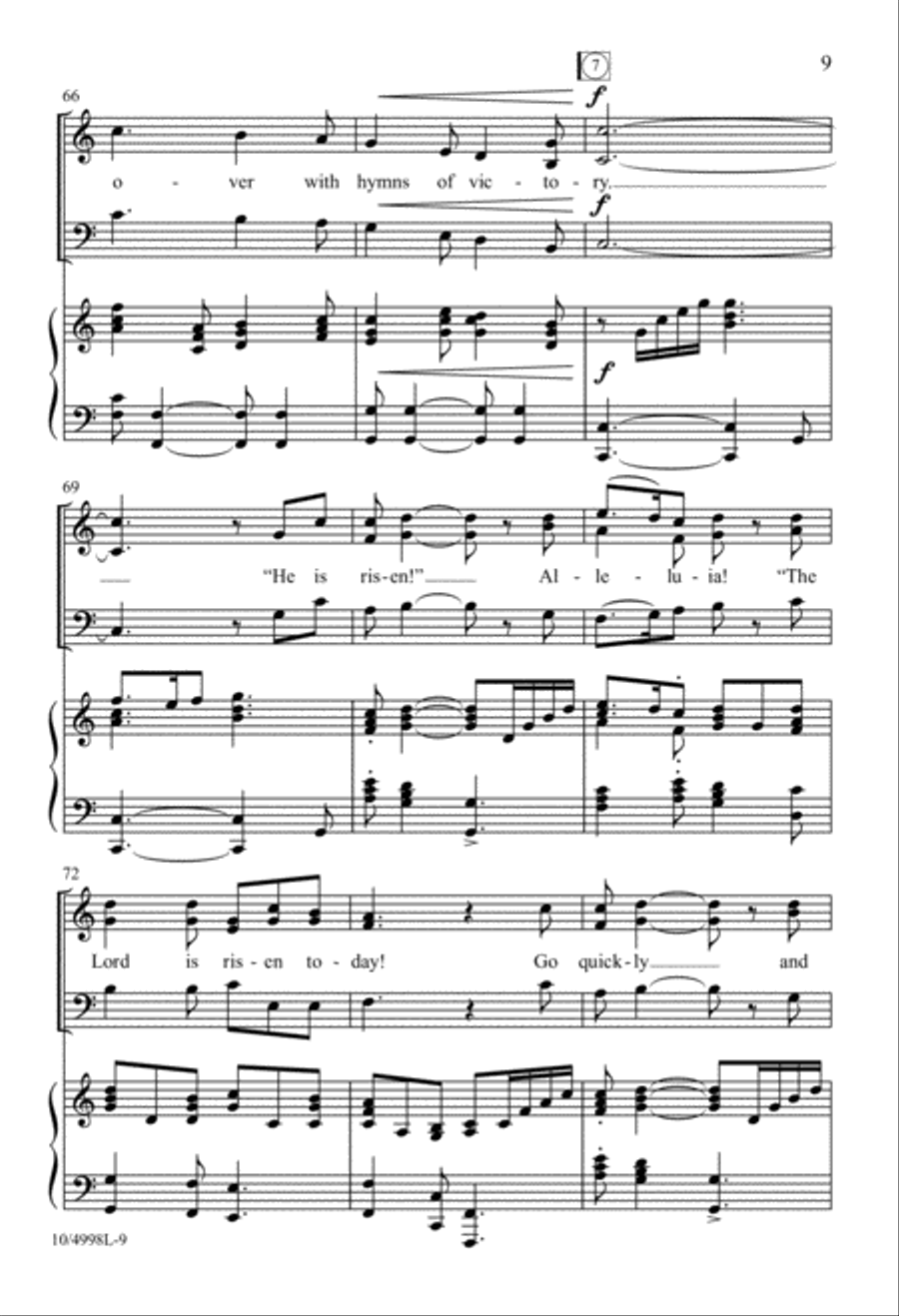 The Lord Is Risen Today! 3-Part scores gallery preview page 9