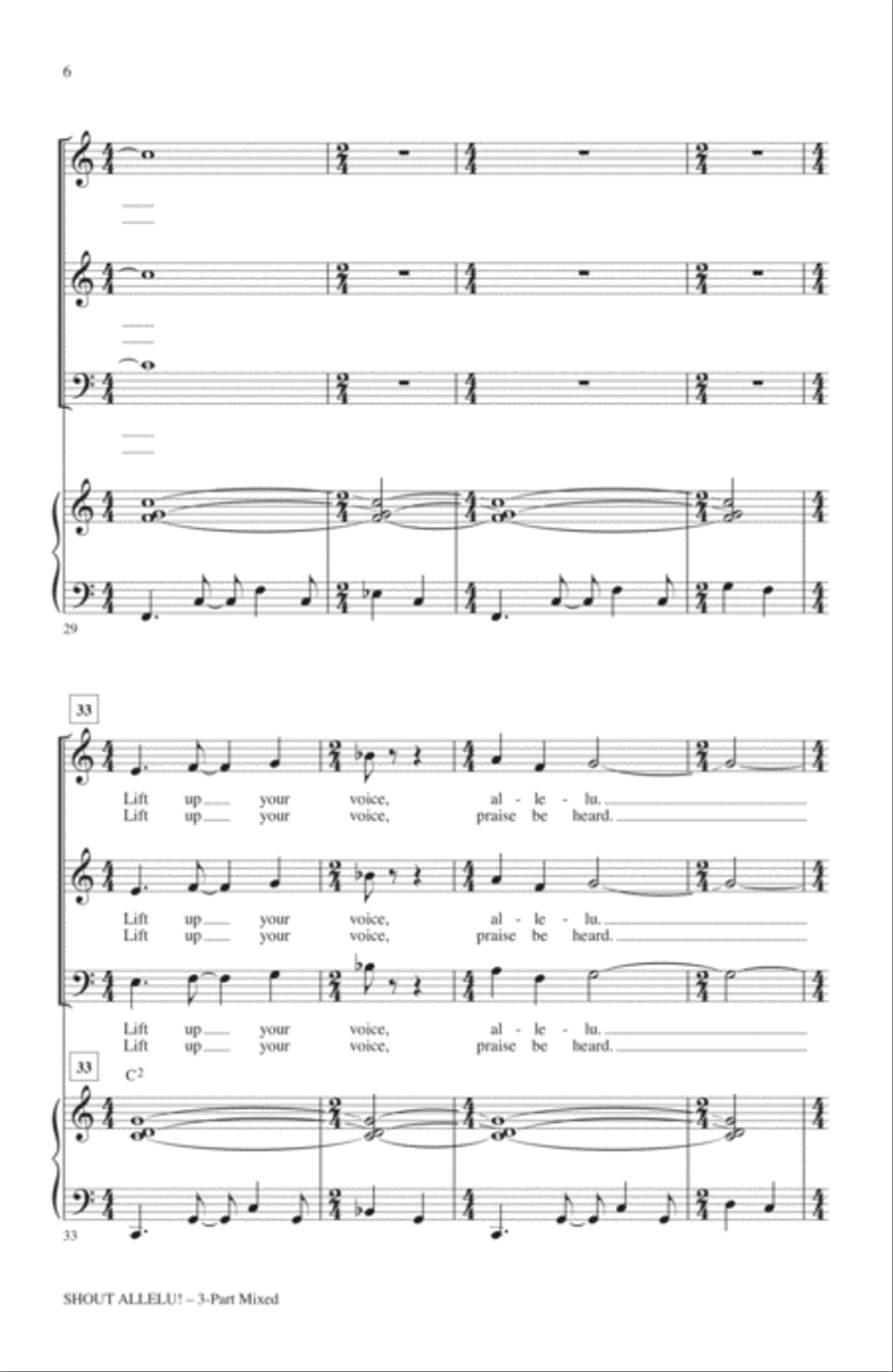 Shout Allelu! 3-Part scores gallery preview page 4