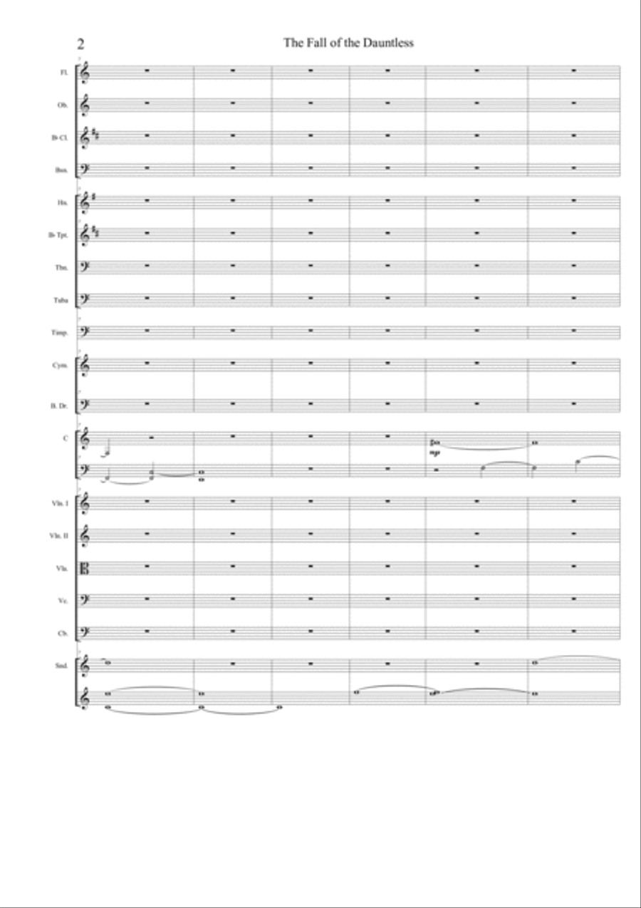 The Fall of the Dauntless - Score and Parts The Fall of the Dauntless - Score and Parts Full Orchestra scores gallery preview page 4