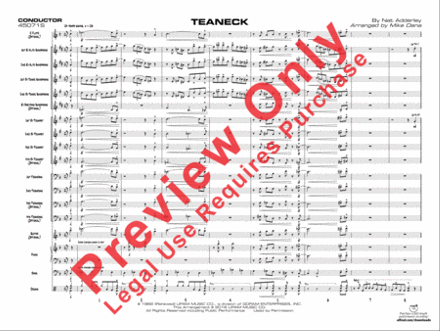 Teaneck Jazz Ensemble scores gallery preview page 20
