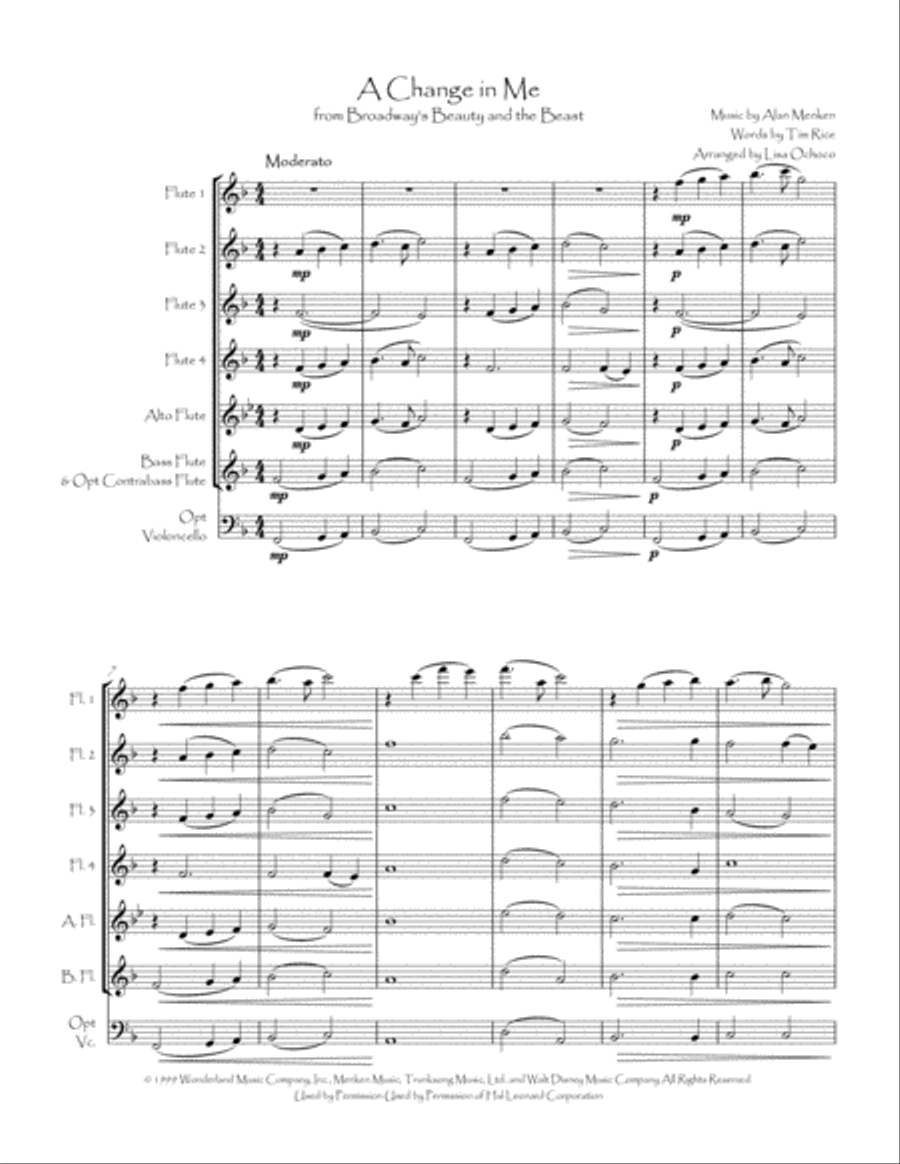 A Change In Me Flute Choir scores gallery preview page 4