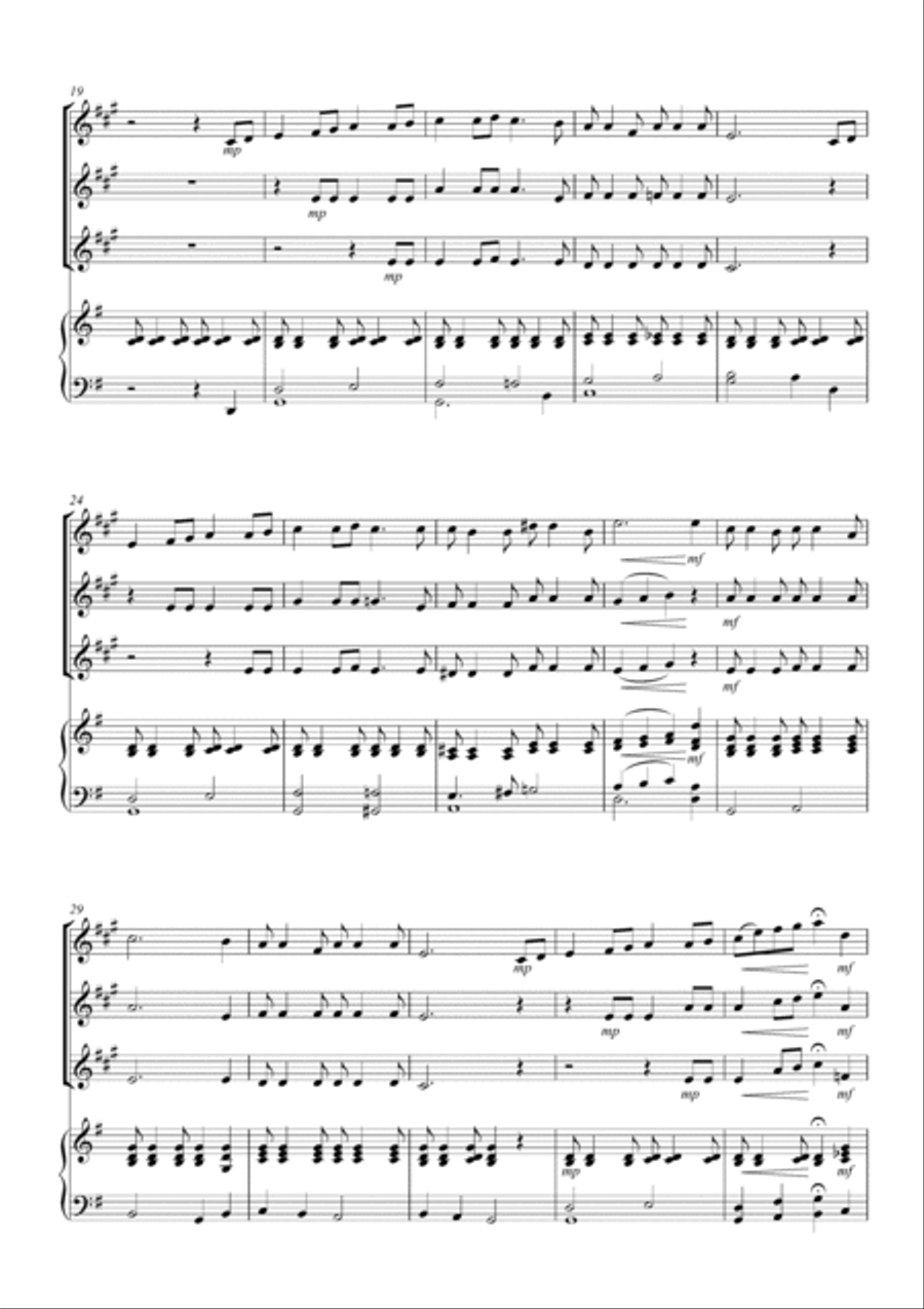 HYMN FOR TRUMPET TRIO - Since Jesus Came Into My Heart (G major) Trumpet Trio scores gallery preview page 2