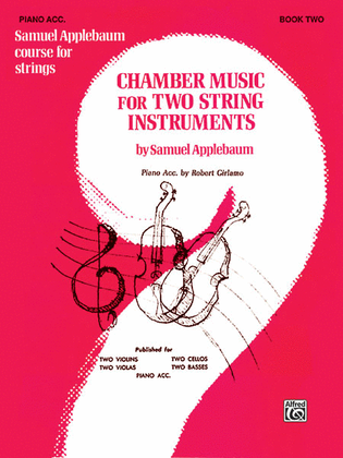 Book cover for Chamber Music for Two String Instruments, Book 2