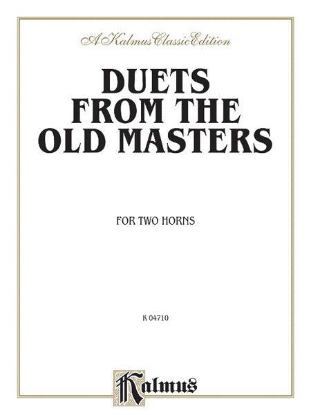 Duets Old Masters For 2 Horns