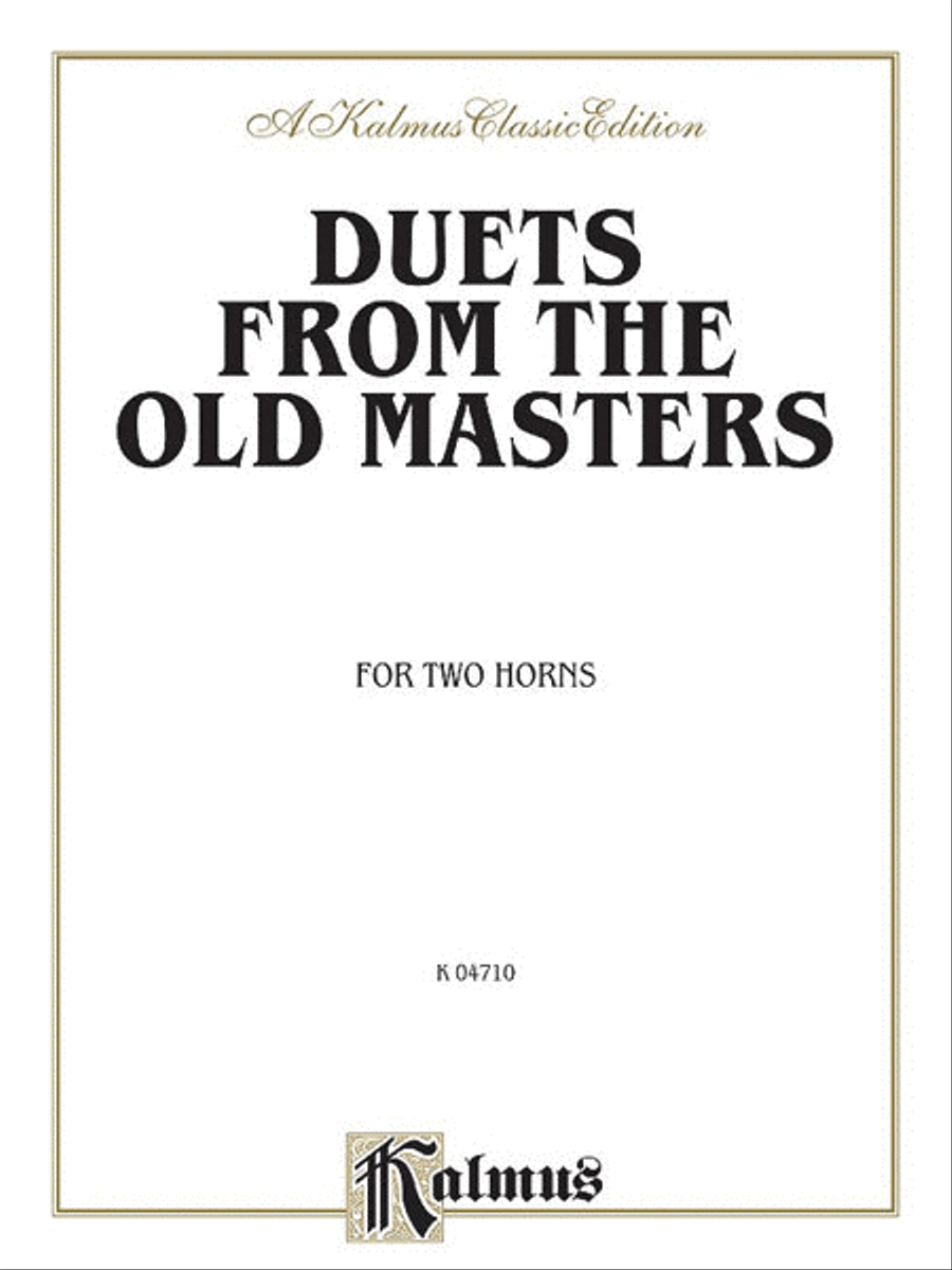 Duets from the Old Masters for Two Horns Brass Duet scores gallery preview page 1