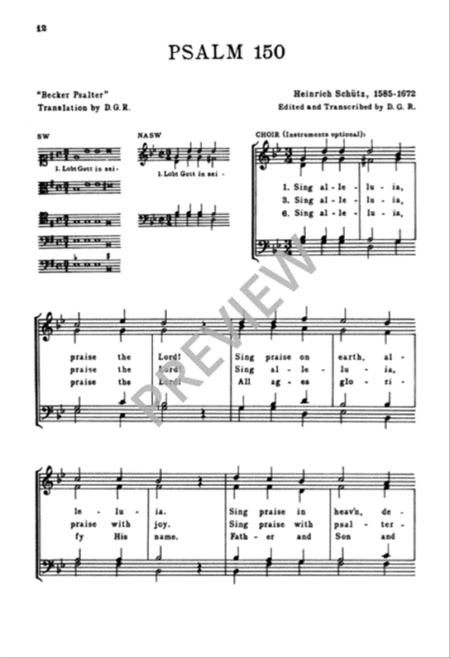 Five Psalms of Praise and the Responsorium from the "Becker Psalter"