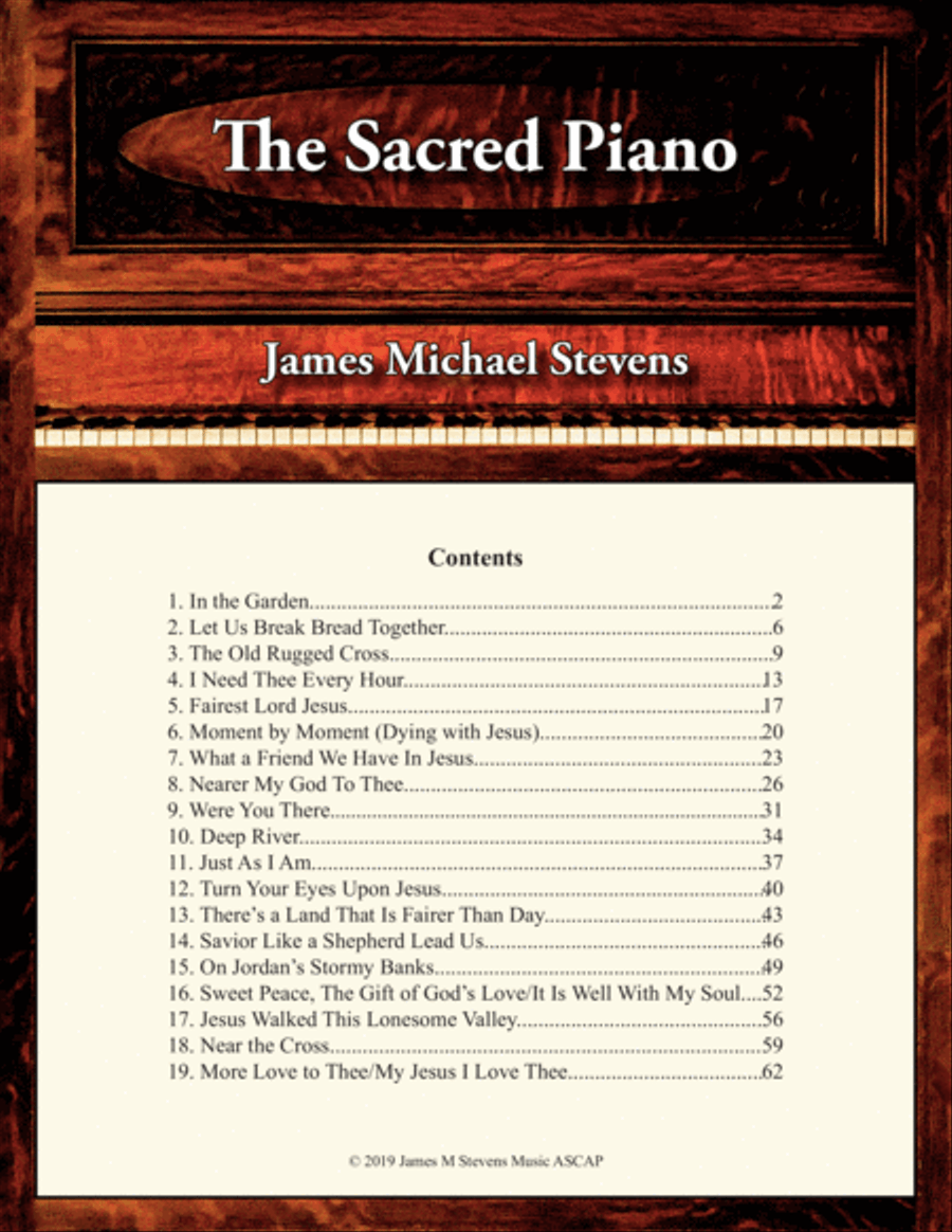 The Sacred Piano Piano Solo scores gallery preview page 1