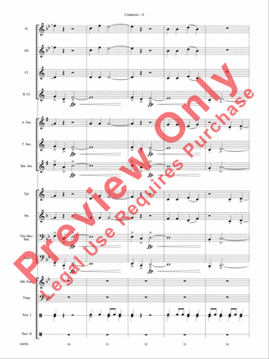 Fire Caves of Golgathon Concert Band scores gallery preview page 13