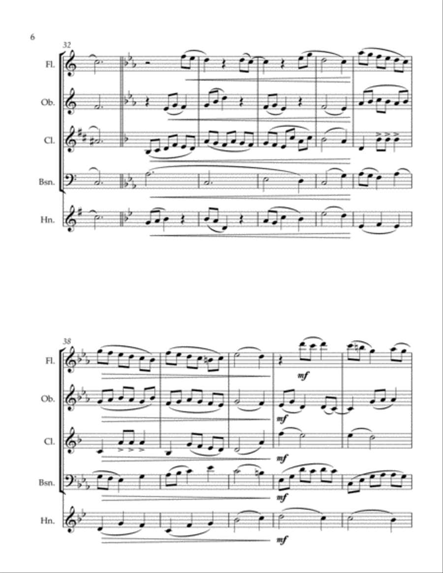 W L Larsen - Wind Quintet No. 1 Woodwind Quintet scores gallery preview page 6