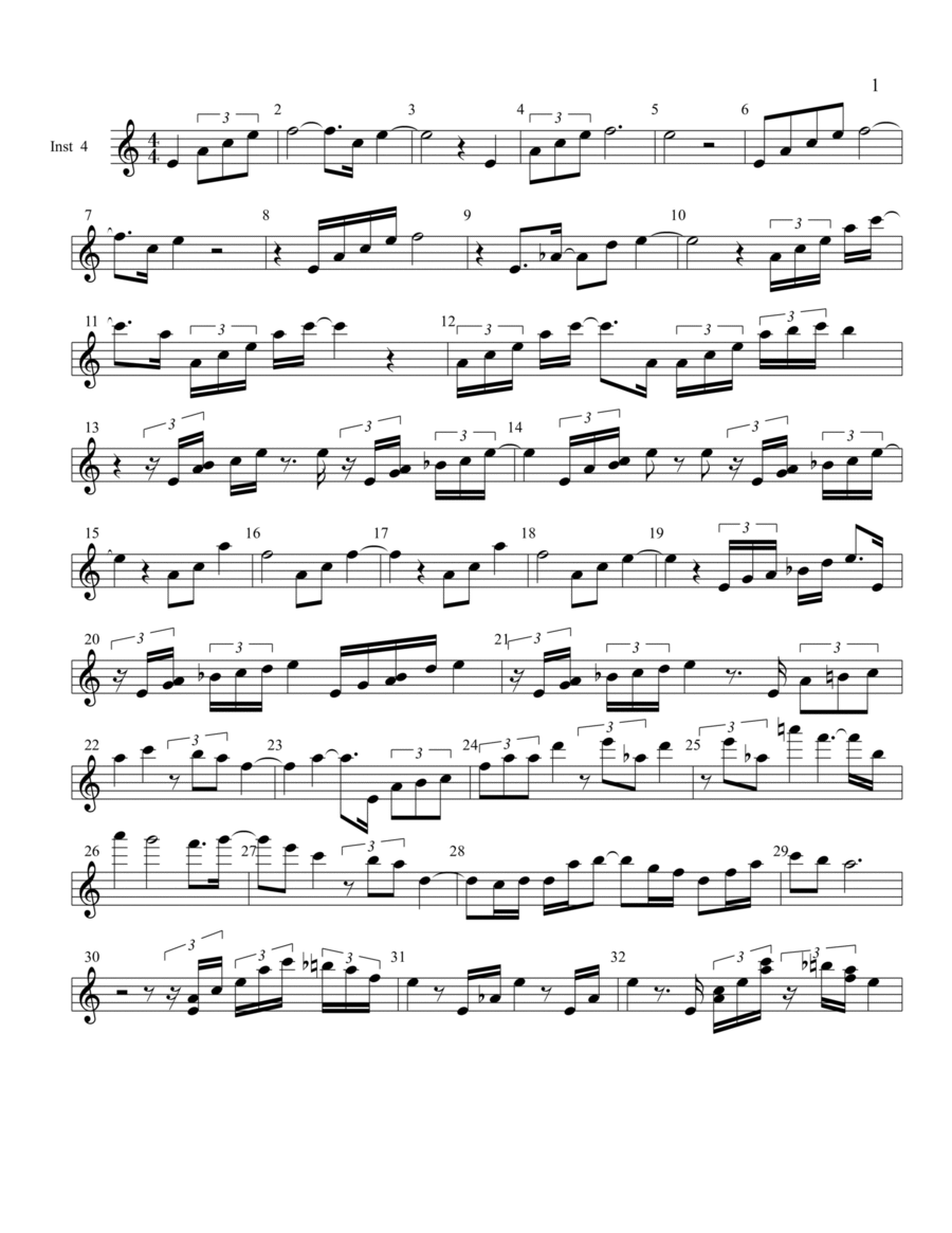 The Song of My Father (Epic Orchestral) Flute Solo scores gallery preview page 1