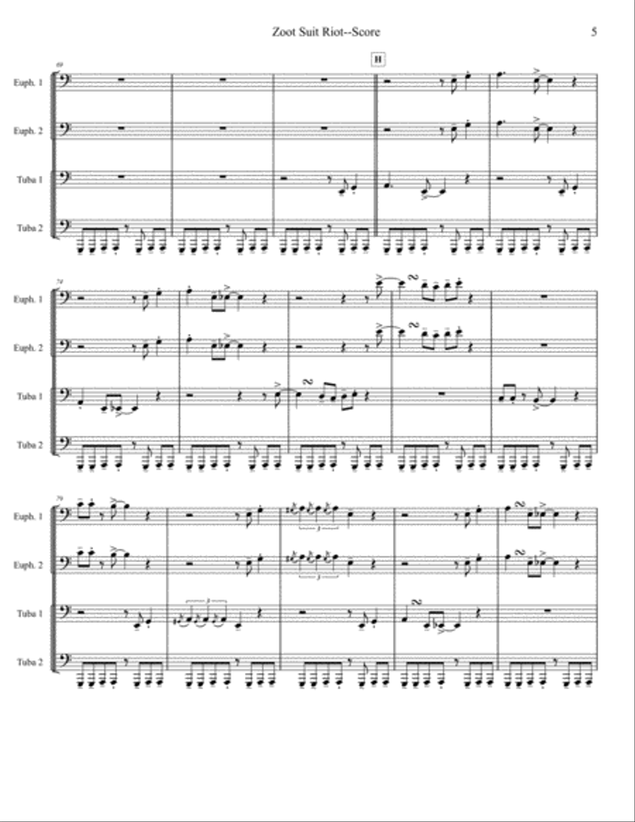 Zoot Suit Riot Brass Ensemble scores gallery preview page 5