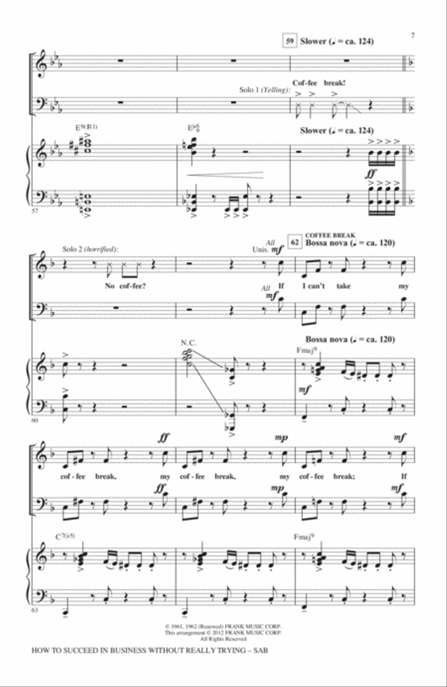 How to Succeed In Business Without Really Trying (Medley) 3-Part scores gallery preview page 6