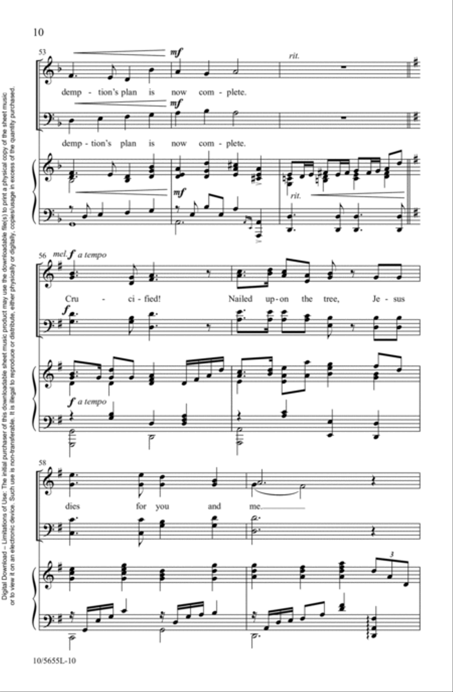 Crucified! Jesus Dies for You and Me 4-Part scores gallery preview page 10