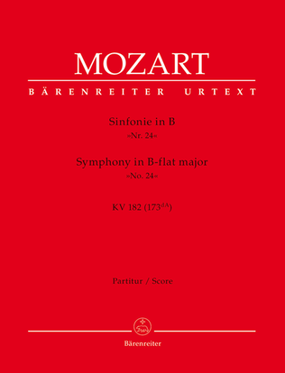 Book cover for Symphony No. 24 B flat major KV 182 (173dA)