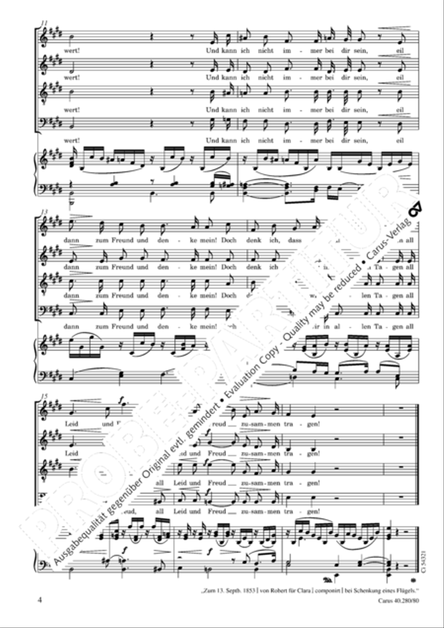 Bei Schenkung eines Flugels 4-Part scores gallery preview page 5