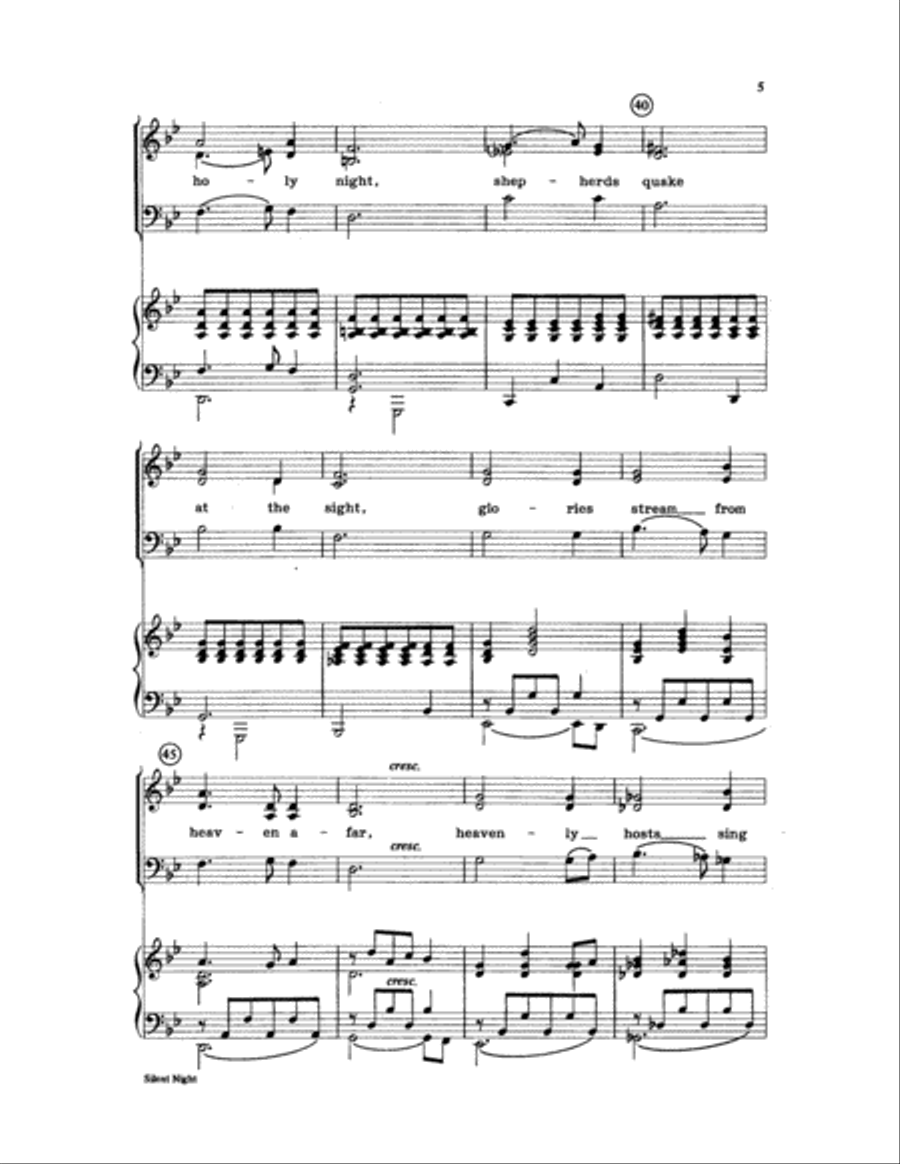 Silent Night Silent Night Choir scores gallery preview page 5