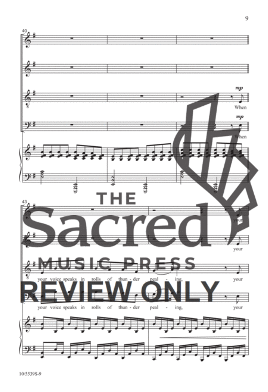 O Mighty God SATB 4-Part scores gallery preview page 9