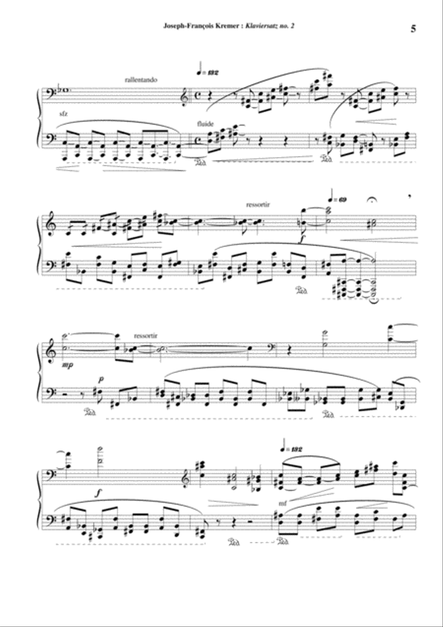Joseph-François Kremer: Klaviersatz no. 2 Piano Solo scores gallery preview page 5