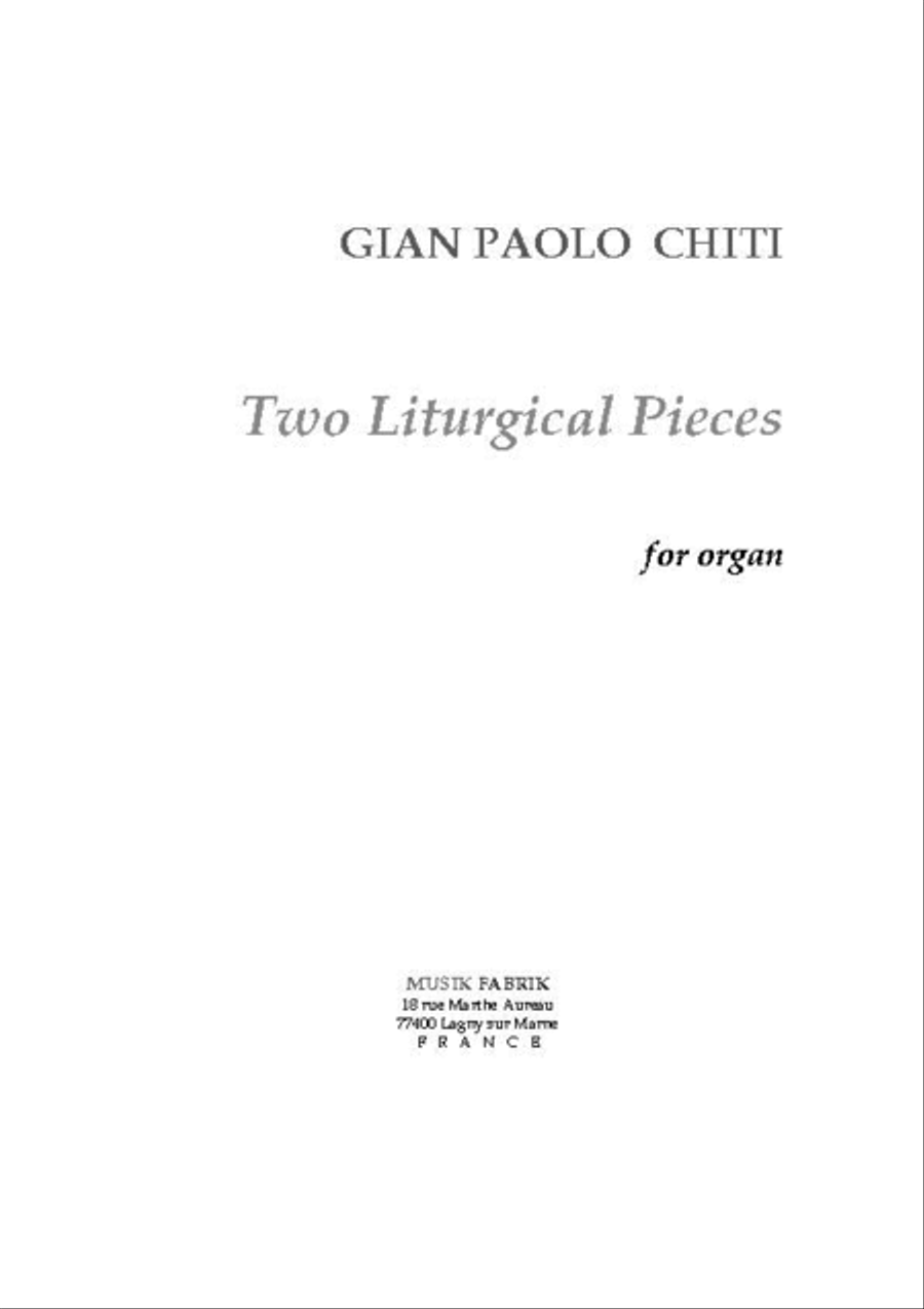 Two Liturgical Pieces Organ scores gallery preview page 1