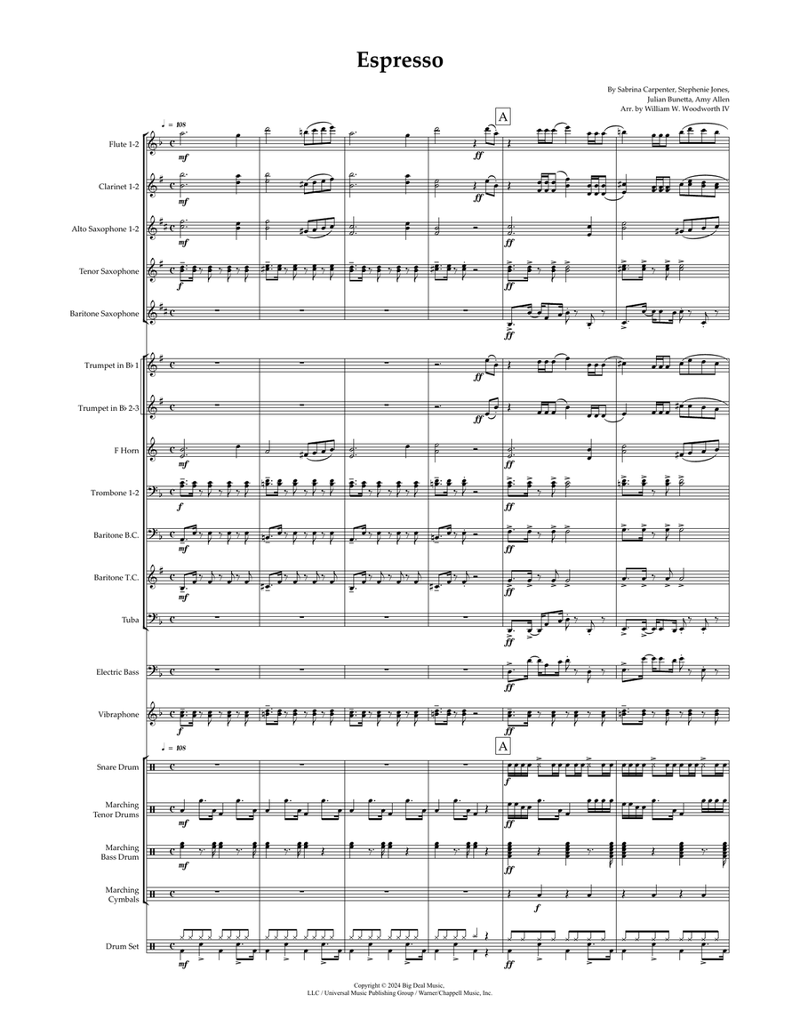 Espresso Marching Band scores gallery preview page 1