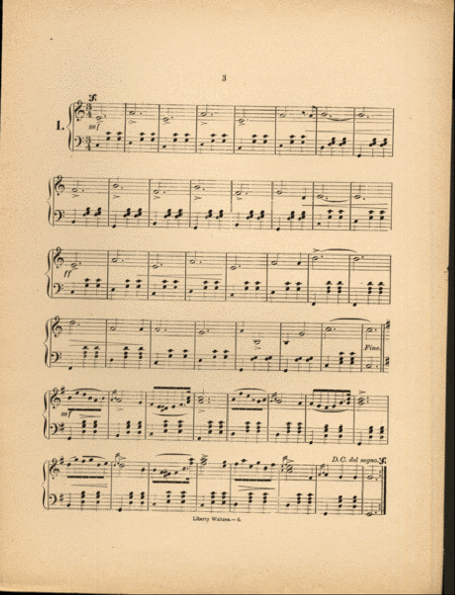 Liberty Enlightening the World. Waltzes Piano Solo scores gallery preview page 3