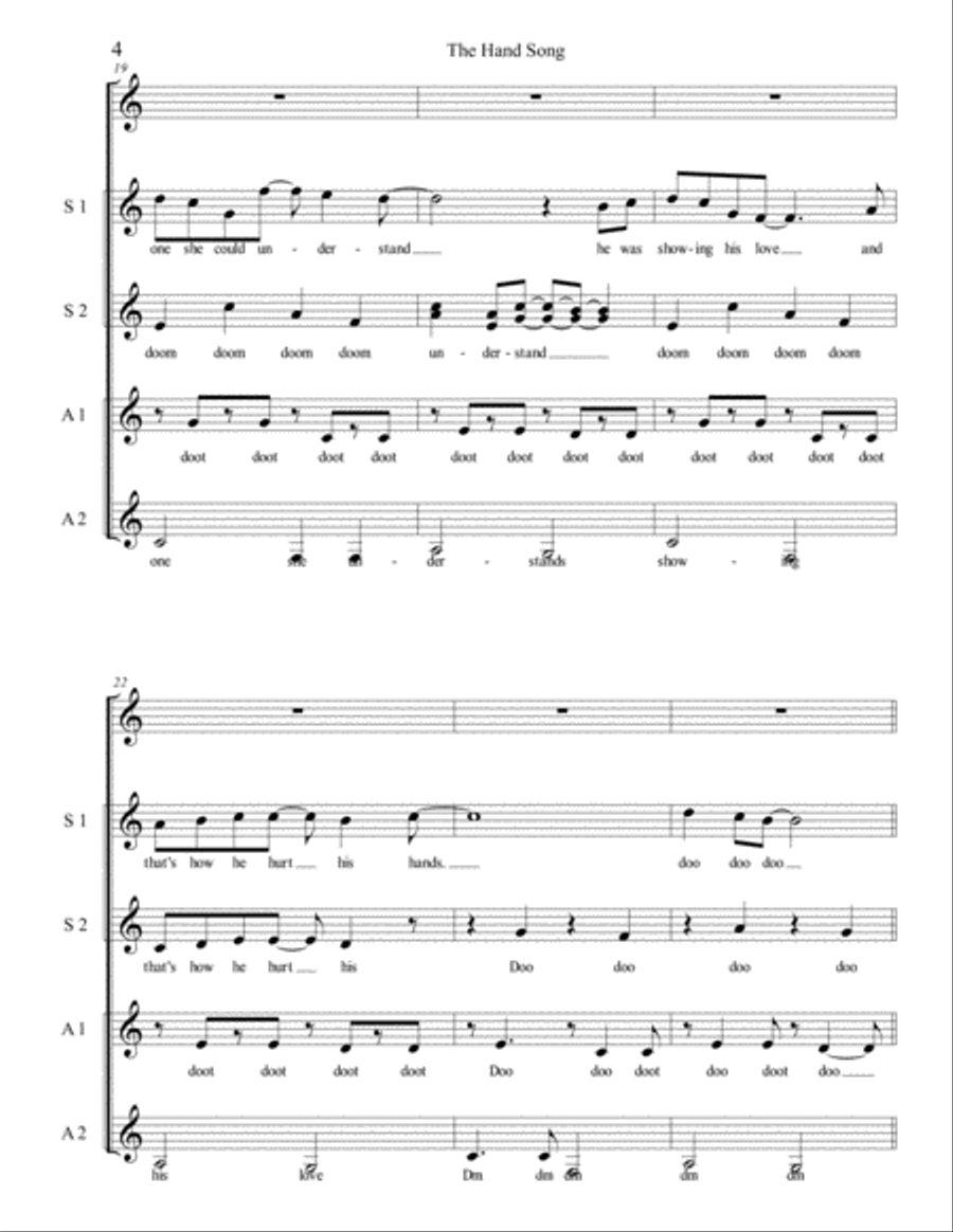 The Hand Song SSAA scores gallery preview page 4
