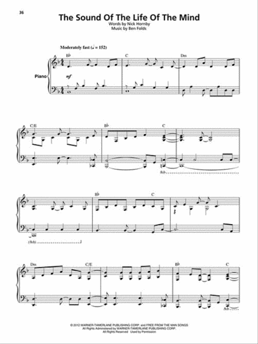 Ben Folds Five – The Sound of the Life of the Mind Voice scores gallery preview page 3