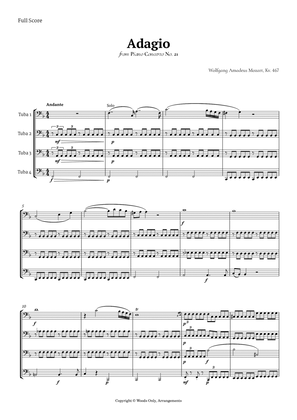 Andante from Piano Concerto No. 21 by Mozart for Tuba Quartet