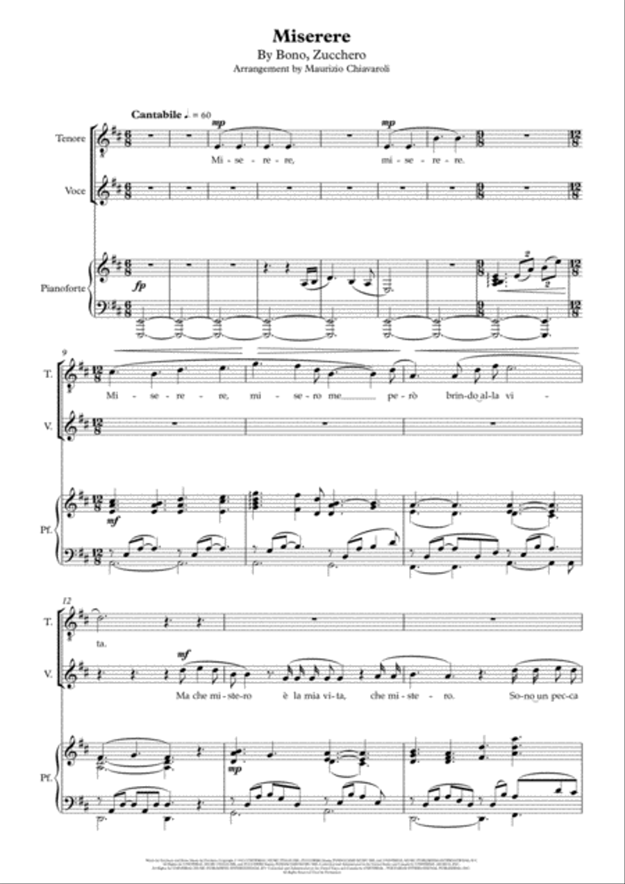 Miserere Piano scores gallery preview page 1