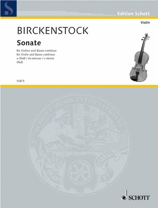 Book cover for Violin Sonata E Minor Vc/bc