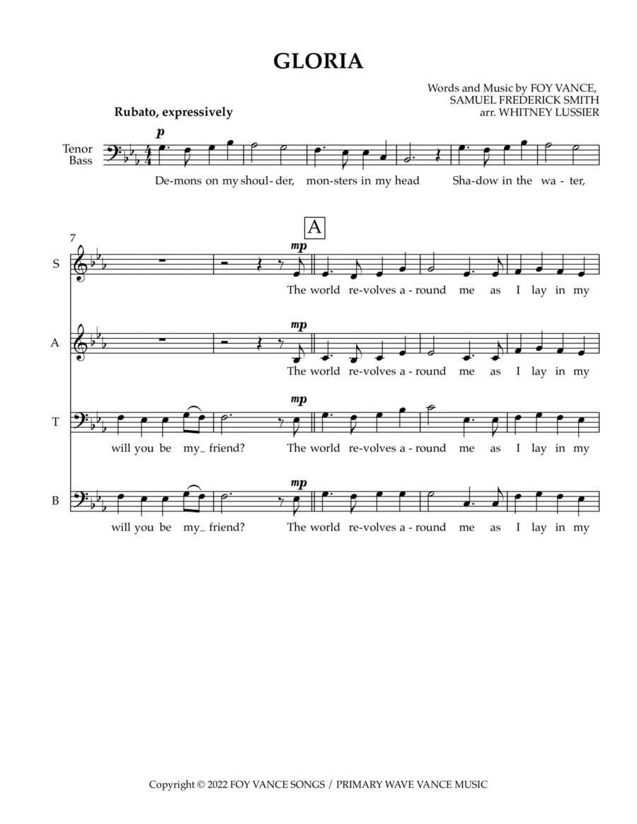 Gloria 4-Part scores gallery preview page 1