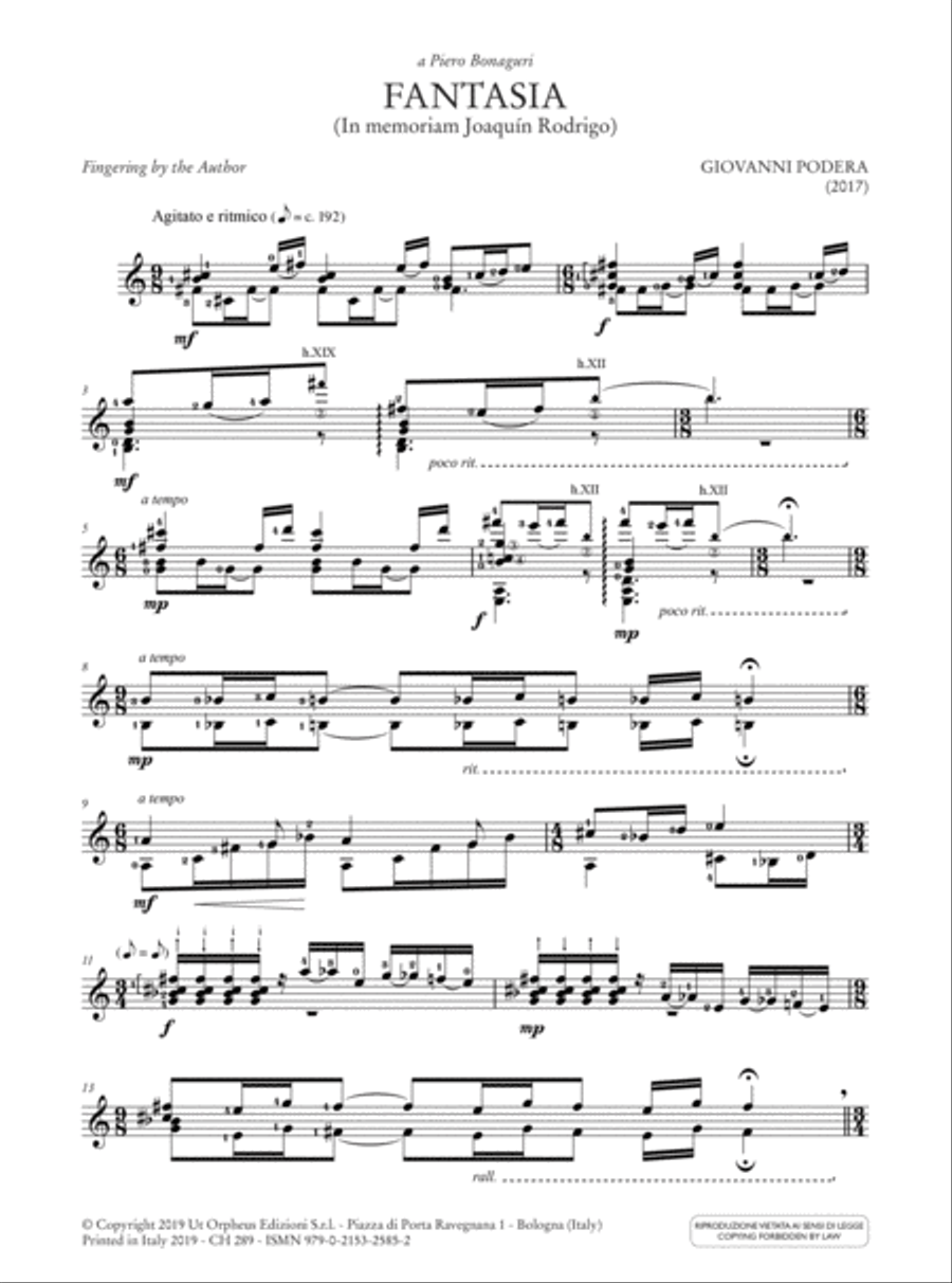 Junto a Rodrigo. An Anthology of Contemporary Music for Guitar (Podera, Reghezza, Simoni, Smaili, Ugoletti) Acoustic Guitar scores gallery preview page 2