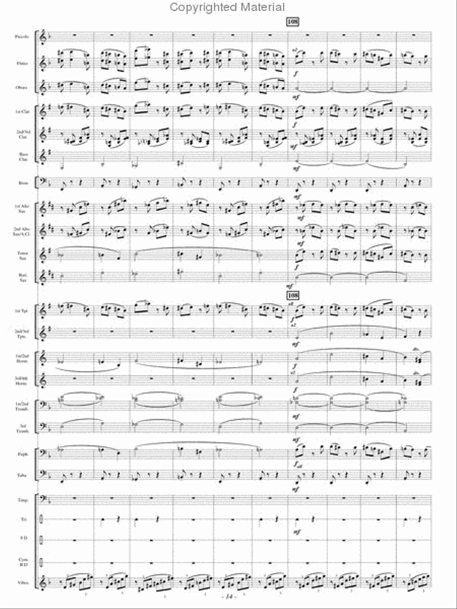 Festive Dance from Faust Concert Band scores gallery preview page 13