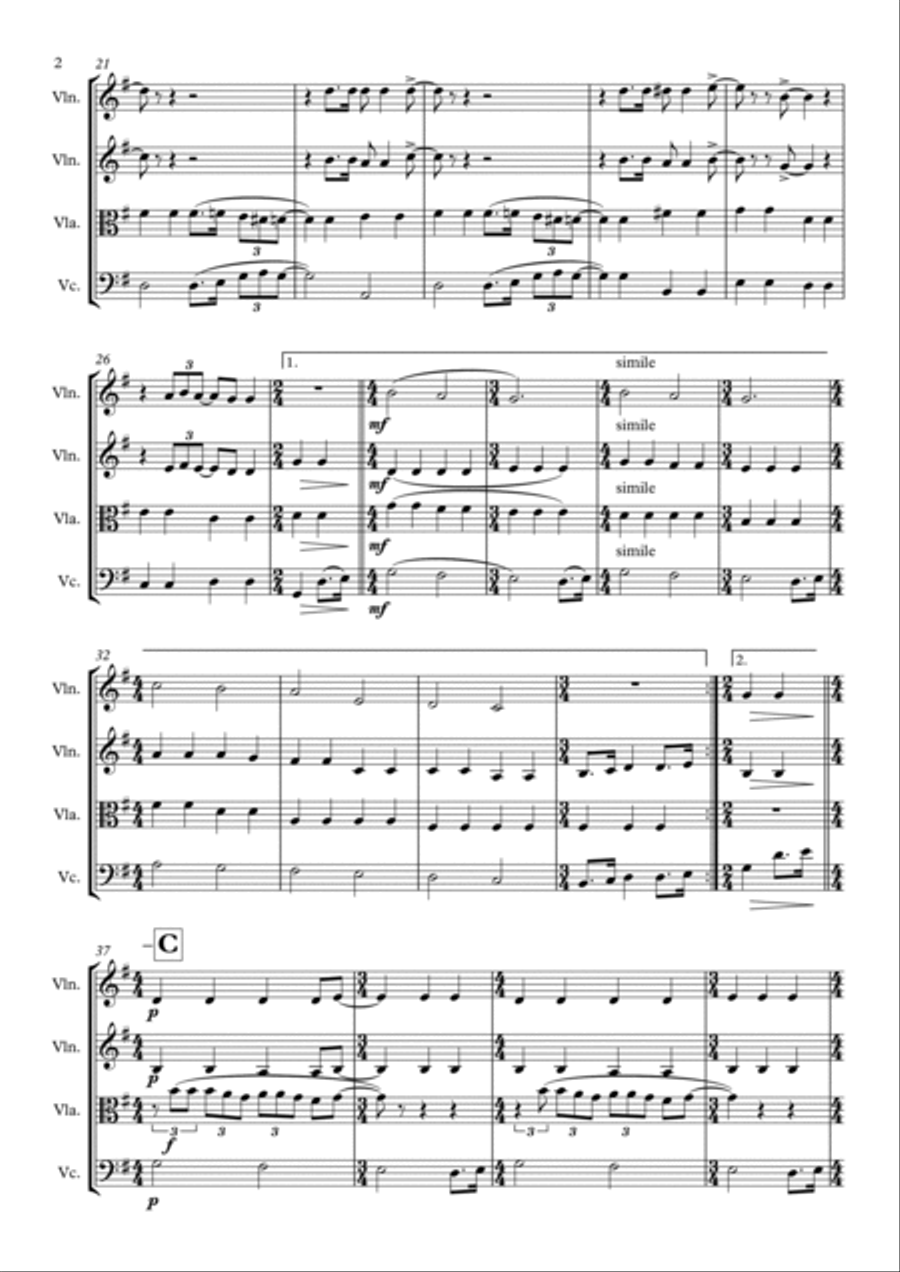 All You Need Is Love String Quartet scores gallery preview page 3