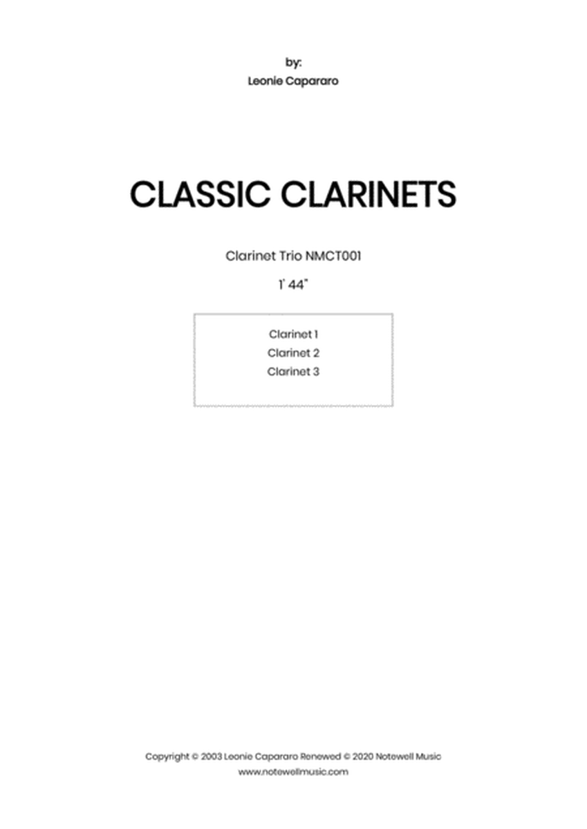Classic Clarinets (Clarinet trio) image number null