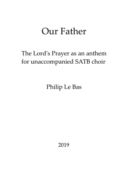Our Father for SATB choir image number null