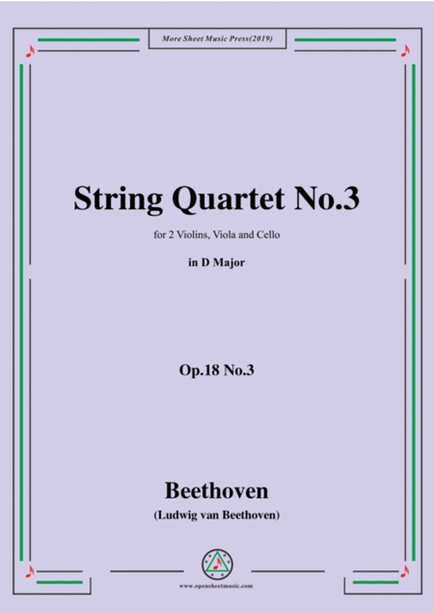 Beethoven-String Quartet No.3 in D Major,Op.18 No.3 image number null