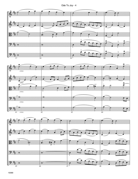 Ode To Joy (Symphony No. 9, Mvt. 4) - Full Score