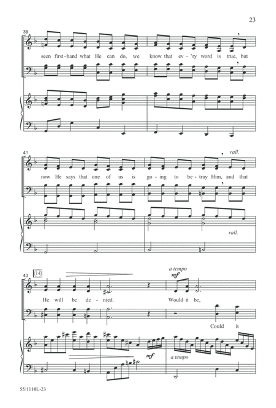 The Living Last Supper 4-Part scores gallery preview page 24