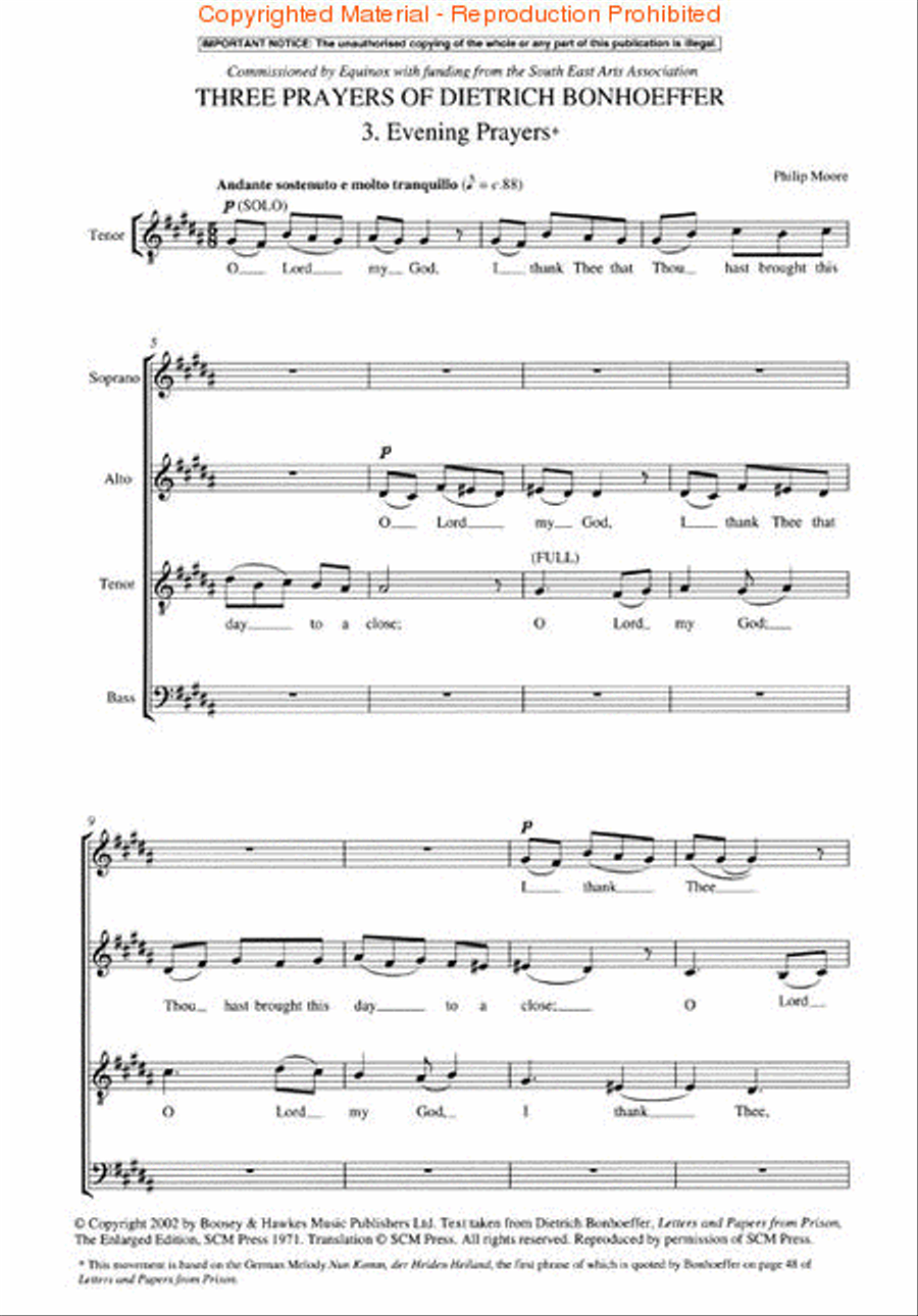 Evening Prayers 4-Part scores gallery preview page 2