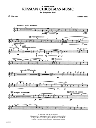 Russian Christmas Music: E-flat Soprano Clarinet