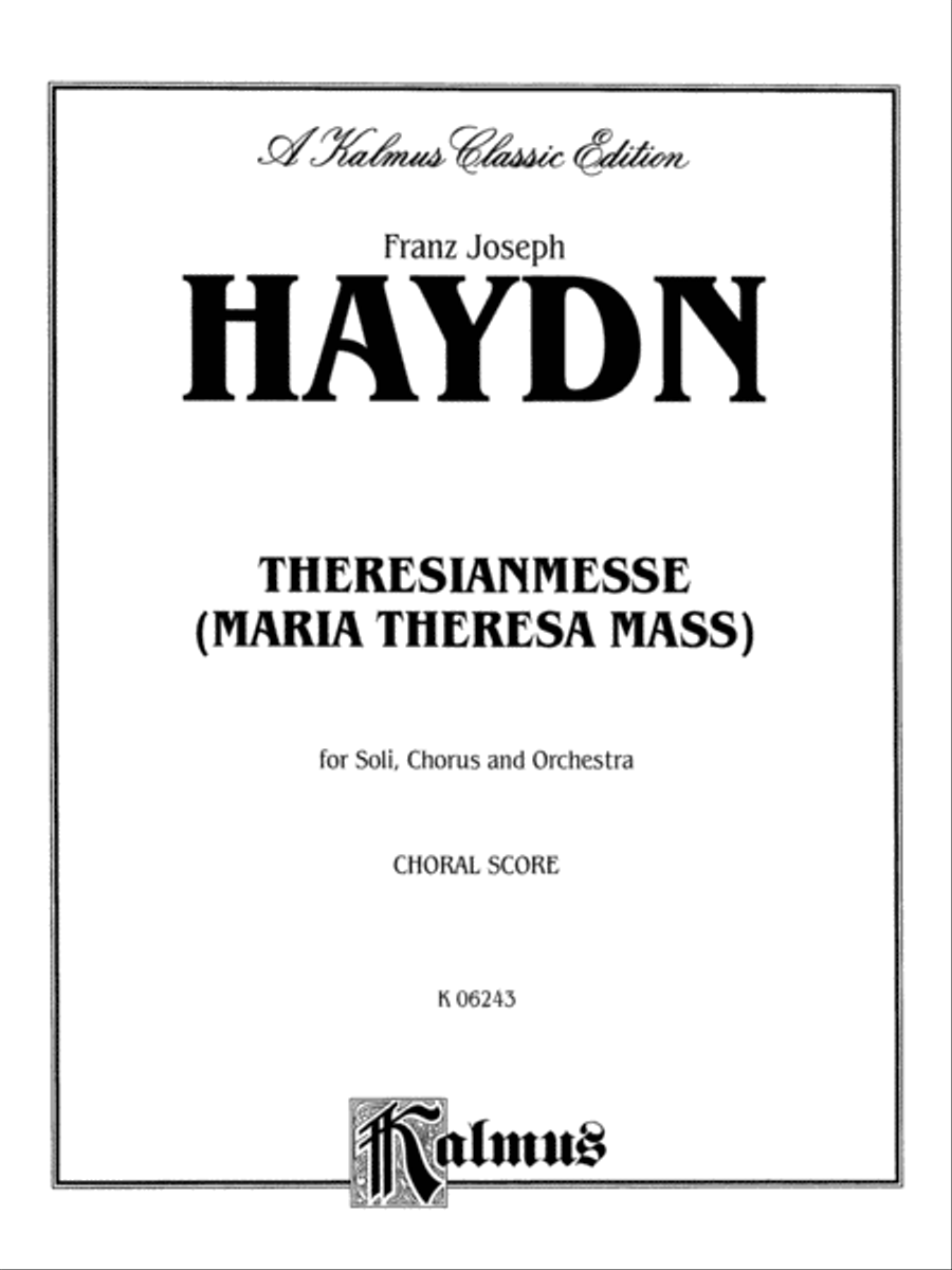 Theresa Mass in B-flat Major 4-Part scores gallery preview page 2